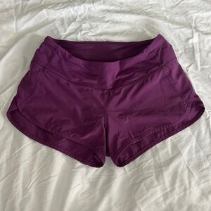 Lululemon Athletica Purple Speed Up Shorts